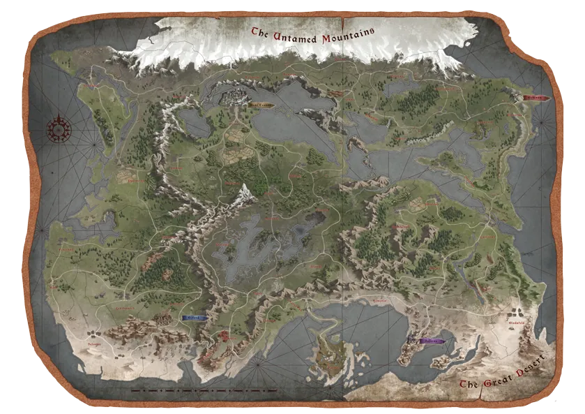 Map of the world of Attiras