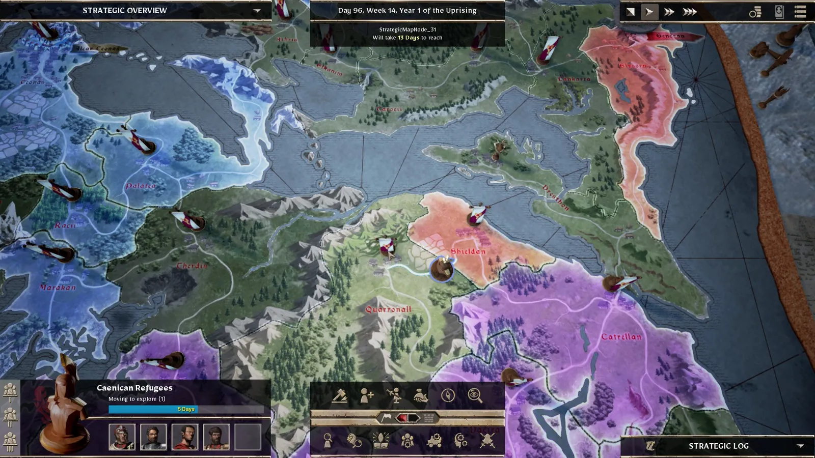 Forged of Blood strategic map screenshot